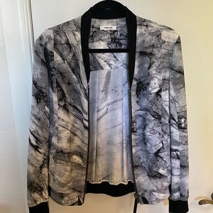 (SOLD) Helmut Lang marble print bomber jacket